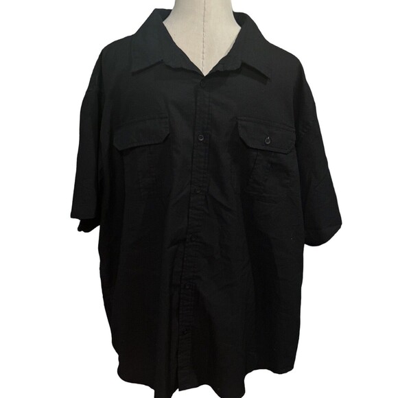 SIX LINCOLN‎ Men's Big & Tall Short Sleeve Button Shirt  Size 3X EUC - Picture 1 of 4